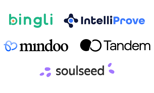 Bingli, IntelliProve, mindoo, Tandem and soulseed